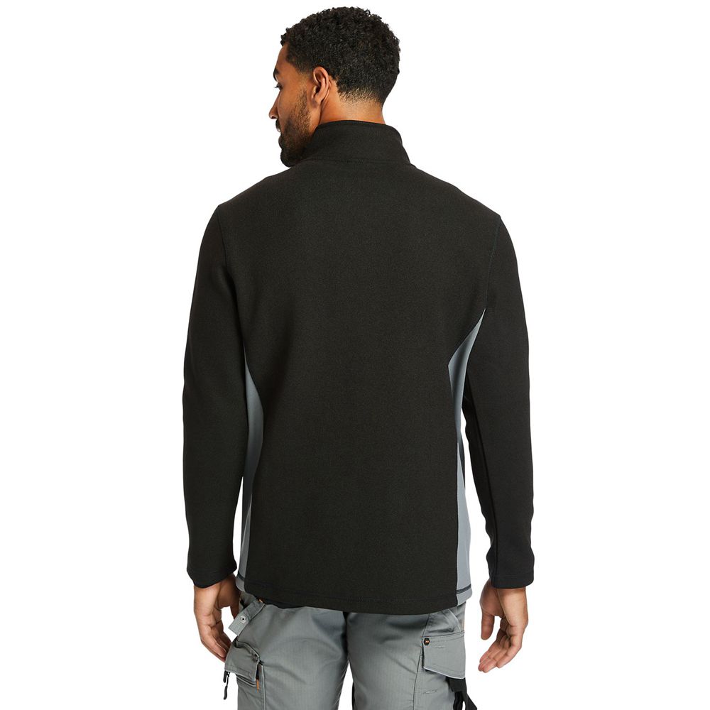 Sudadera Timberland Hombre Pro® Studwall Quarter-Zip Textured Fleece Negras - Chile AQP-472369